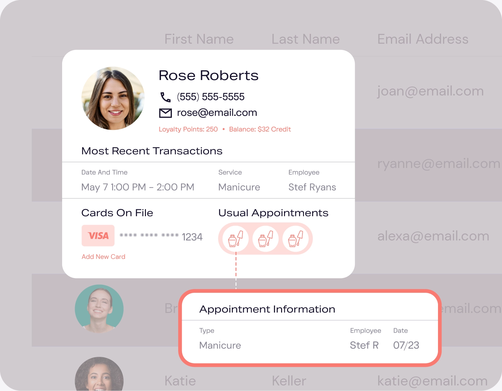 Nail salon management software for flexible booking