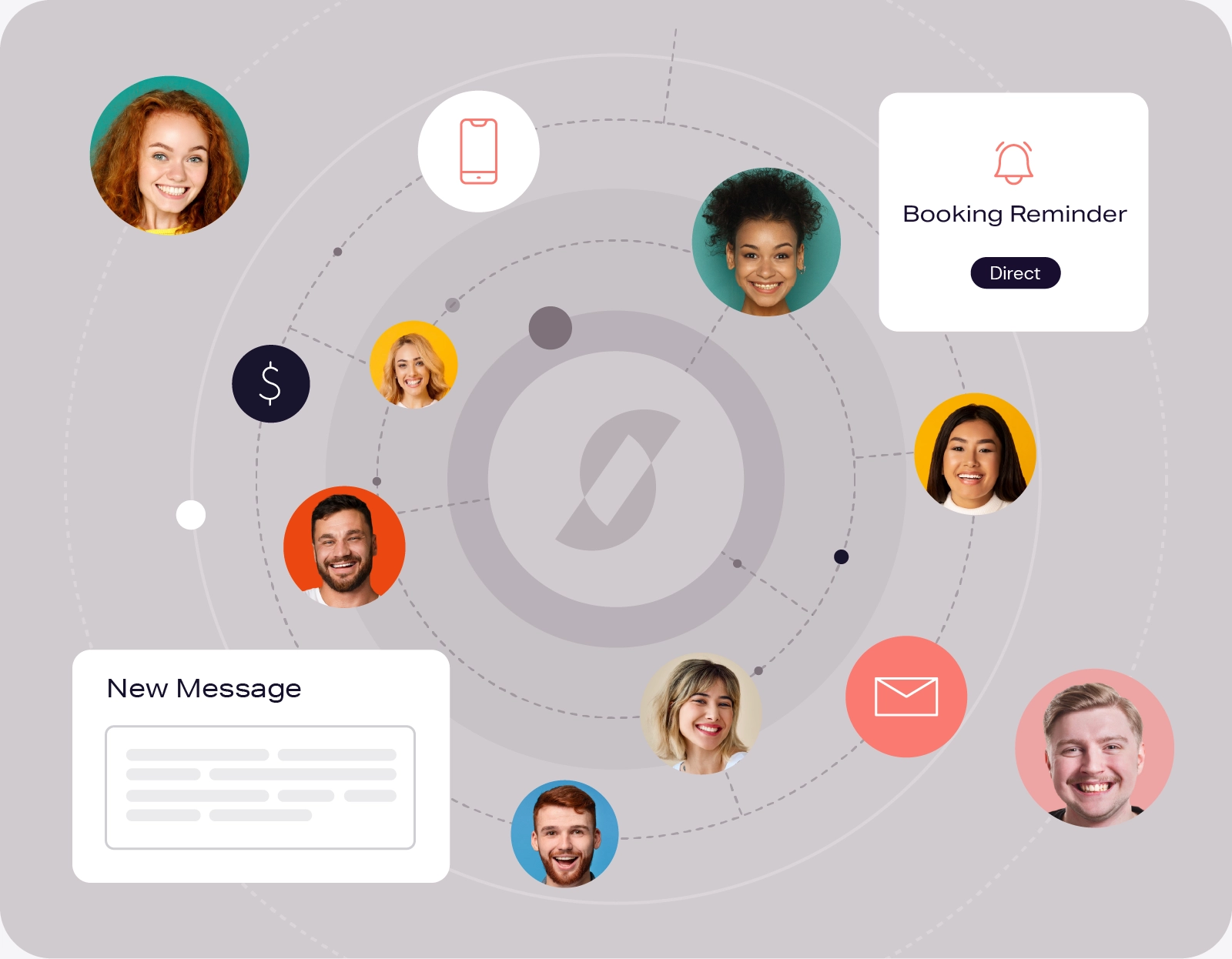 Communicating with a client using salon management software.